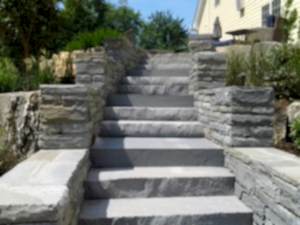 Stone Masonry Stairs Constructed by GA Landscape Design