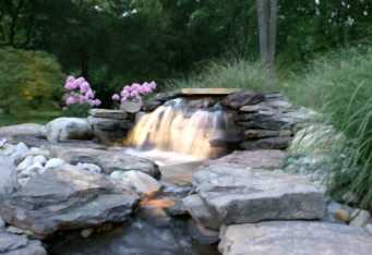 Water Feature Lighting Design by GA Landscape Design