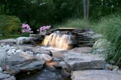 Water Feature Lighting Design by GA Landscape Design