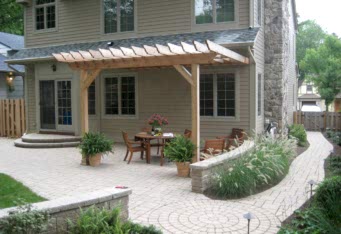 Outdoor Dining Area under Pergola in Westfield NJ
