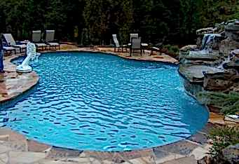 Custom Pool and Spa design complete the landscaping in Scotch Plains NJ