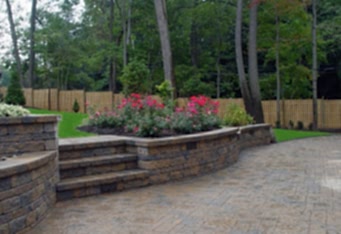 Landscape Flower Garden designed and installed in this NJ backyard landscape