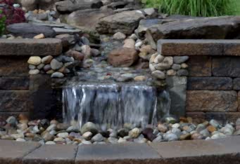 A water feature in a landscape design by GA Landscape Design